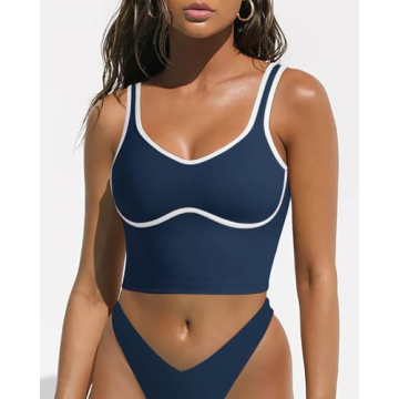 SUUKSESS Sweetheart Neckline Longline Sports Bra for Women