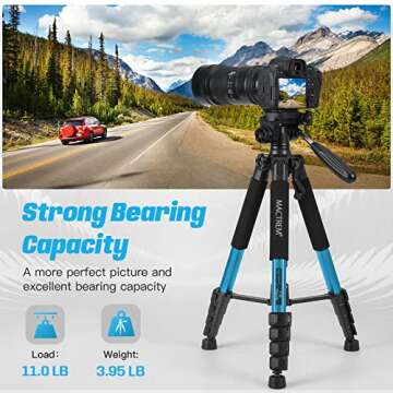 MACTREM M-PT55 Tripod Lightweight for DSLR Travel Photography