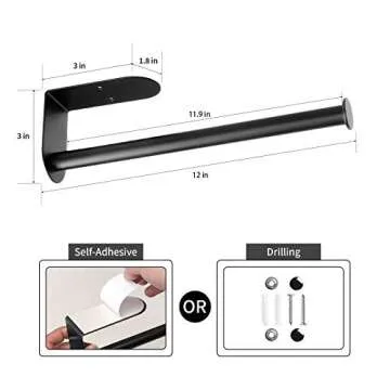 OBODING Black Paper Towel Holder - Quality & Versatility