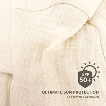 UPF 50 Baby Sun Bonnet Lightweight Cotton Hat for Infants