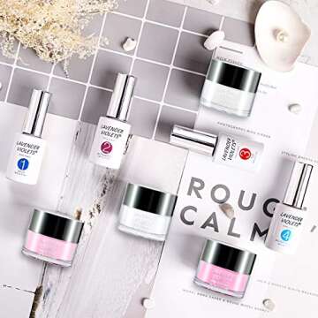 Dip Powder Nail Kit (Clear-White-Pink)