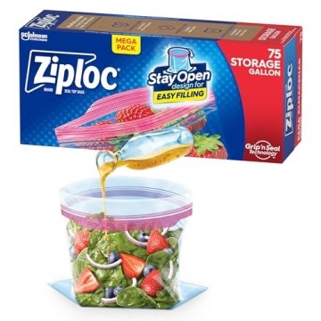 Durable Ziploc Gallon Food Storage Bags for Kitchen Needs