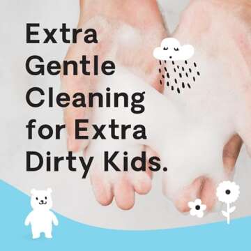 Hello Bello Shampoo and Body Wash, Gentle Hypoallergenic Formula for Babies and Kids, Vegan and Cruelty-Free, Fragrance Free, 10 fl oz