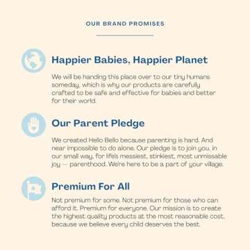 Hello Bello Shampoo and Body Wash, Gentle Hypoallergenic Formula for Babies and Kids, Vegan and Cruelty-Free, Fragrance Free, 10 fl oz