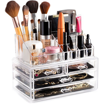 Masisrs Clear Makeup Organizer - Elegant 16 Compartment Storage