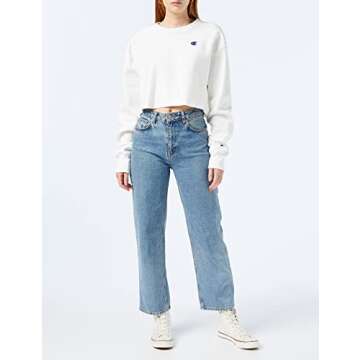 Champion LIFE Women's Reverse Weave Cropped Cut Off Crew
