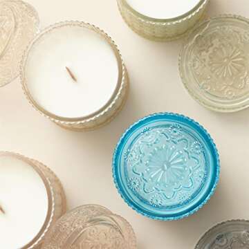 LA JOLIE MUSE Summer Marine Breeze Scented Candle, Natural Soy Candle for Home, Long Burning Time, Large Glass Jar Candles, 19.4 Oz