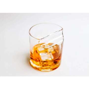 Ruckus Creations Premium Whiskey Glass and Cigar Holder - Dual-Purpose Cigar Rest. Old Fashioned Cigar Whiskey Glass with Cigar Holder, Whisky Gift for Men, Father, Boyfriend, Husband