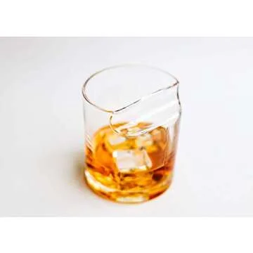 Ruckus Creations Premium Whiskey Glass and Cigar Holder - Dual-Purpose Cigar Rest. Old Fashioned Cigar Whiskey Glass with Cigar Holder, Whisky Gift for Men, Father, Boyfriend, Husband