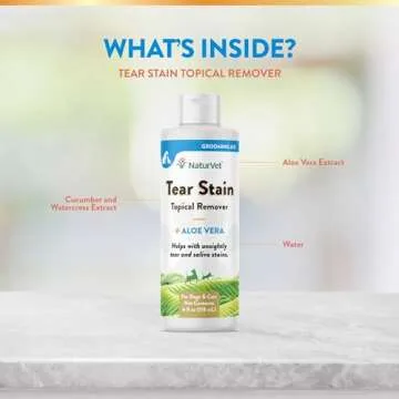 NaturVet Tear Stain Remover Plus Aloe for Pets