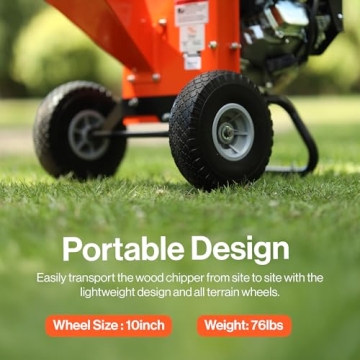 Powerful Mini Wood Chipper Shredder for Yard Cleanup
