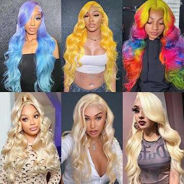Avolo 30 Inch 613 Lace Front Wig Human Hair 13x6 Transparent Lace Blonde Lace Front Wigs Human Hair 613 Body Wave Lace Front Wigs Human Hair Pre Plucked 613 HD Lace Frontal Wig 180% Density