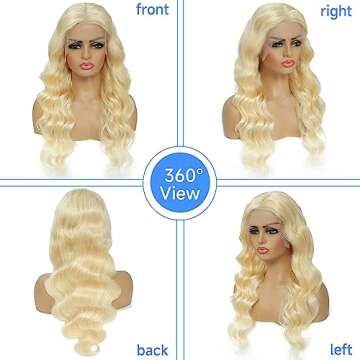 Avolo 30 Inch 613 Lace Front Wig Human Hair 13x6 Transparent Lace Blonde Lace Front Wigs Human Hair 613 Body Wave Lace Front Wigs Human Hair Pre Plucked 613 HD Lace Frontal Wig 180% Density