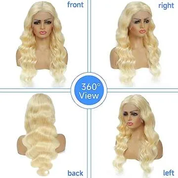 Avolo 30 Inch 613 Lace Front Wig Human Hair 13x6 Transparent Lace Blonde Lace Front Wigs Human Hair 613 Body Wave Lace Front Wigs Human Hair Pre Plucked 613 HD Lace Frontal Wig 180% Density