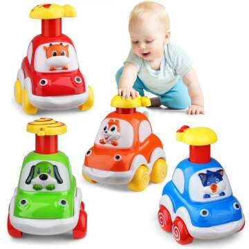 Animal Car Toys for Toddlers Aged 1-3 Years