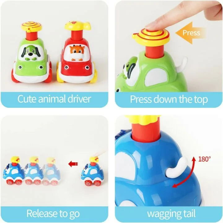Animal Car Toys for Toddlers Aged 1-3 Years