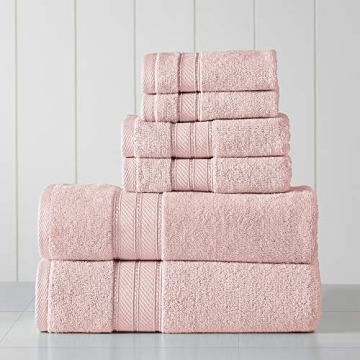 Modern Threads - Spun Loft 6-Piece 100% Combed Cotton Towel Set - Bath Towels, Hand Towels, & Washcl...