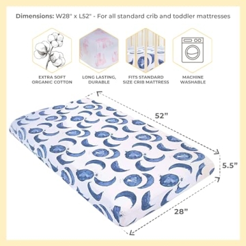 Burt's Bees Baby Organic Crib Sheets - Pink Elephants