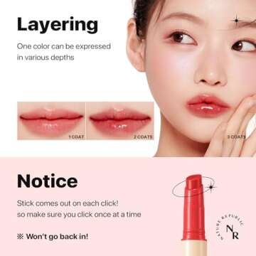Nature Republic HONEY MELTING LIP (04 POMEGRANATE) SOFT LIP STICK, korean lip, Lip Gloss, Glow lip, glossy, lip balm, lip crayon, jelly gloss, lip pen, tint, korean make up