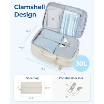 BAGSMART Carry On Travel Backpack with Anti-theft Features