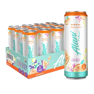Alani Nu MIMOSA Sugar Free, Low Calorie Energy Drinks | 200mg Caffeine | Biotin B Vitamins | Zero Su...