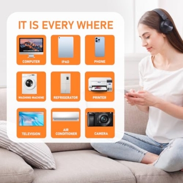 Jefuzh 6 Pcs Protection Cell Phone Stickers 99% Effective Protector Cell & Smart Phones/Laptops/Tablets/TV/Monitors - All Devices Brown Cyan, JF-04