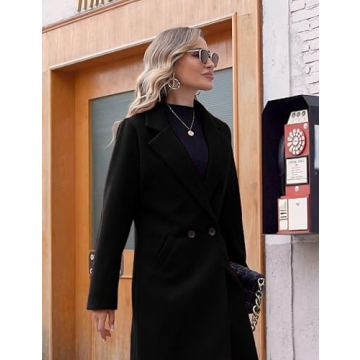 Hooever Women's Stylish Wool Peacoat for Winter Wear