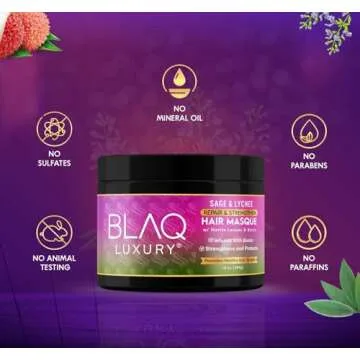 Blaq Luxury Sage & Lychee Hair Masque for Healthier Hair