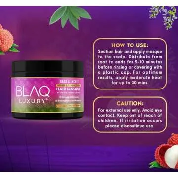 Blaq Luxury Sage & Lychee Hair Masque for Healthier Hair