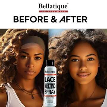 Bellatique Lace Melting Spray (6.67 oz) - Maximum Hold. Flawless Edges, Quick & Easy, Fast Drying, Humidity Resistant, Sweat Resistant, All Day Hold, Quick Drying, Flake Free, Easily Removed.