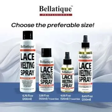 Bellatique Lace Melting Spray (6.67 oz) - Maximum Hold. Flawless Edges, Quick & Easy, Fast Drying, Humidity Resistant, Sweat Resistant, All Day Hold, Quick Drying, Flake Free, Easily Removed.