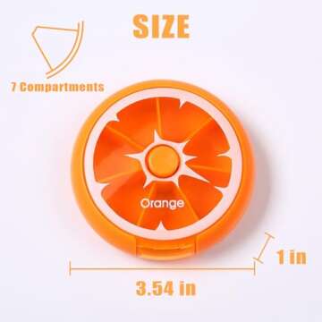 Rotatable Pill Organizer - 7 Compartments for Daily Use