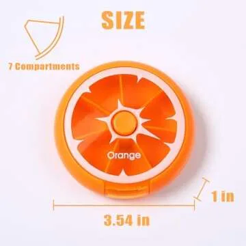 Rotatable Pill Organizer - 7 Compartments for Daily Use