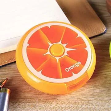 Rotatable Pill Organizer - 7 Compartments for Daily Use