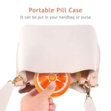 Rotatable Pill Organizer - 7 Compartments for Daily Use