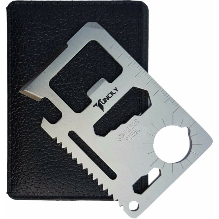 Tuncily Survival Credit Card Multitool - 11 functions