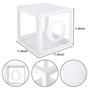 RUBFAC One Boxes for 1st Birthday, 3pcs First Birthday Balloon Decoration for Boy or Girl Baby Showe...