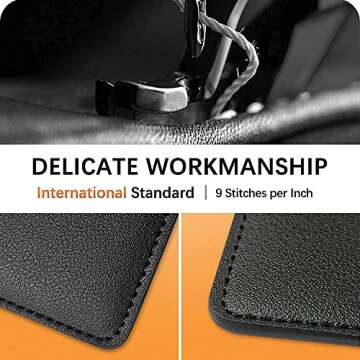 Phone Card Holder, Leather Phone Wallet Stick On, Card Holder for Back of Phone Credit Card Holder for Phone Case Compatible with Most of Cell Phone (iPhone, Samsung) - 2Pack Black