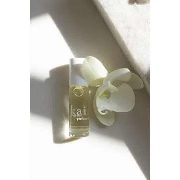 kai perfume oil - gardenia wrapped in white exotic flowers. eau de perfume roll-on oil, 1/8 oz., vegan, cruelty free, made in the usa