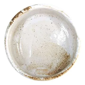 Mino Ware Japanese Handcrafted Matcha Tea Bowl Beige, Matcha Tea Cup Ceremony, Authentic Pottery, Yuki Shino Chawan