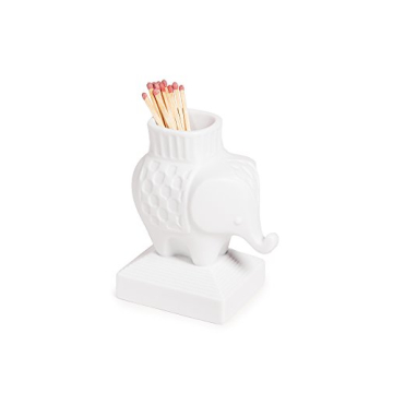 Jonathan Adler White Elephant Match Strike Elegant Decor