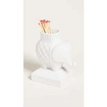 Jonathan Adler White Elephant Match Strike Elegant Decor