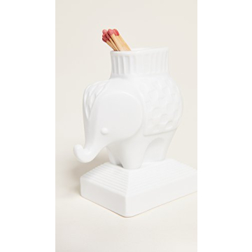Jonathan Adler White Elephant Match Strike Elegant Decor