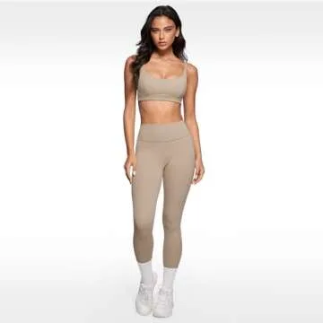 INGIA Women's Square Scoop Neck Sports Bra for Yoga Comfort