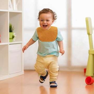 POIKSHARK Soft Cotton Baby Bibs - 6-Pack Unisex Set