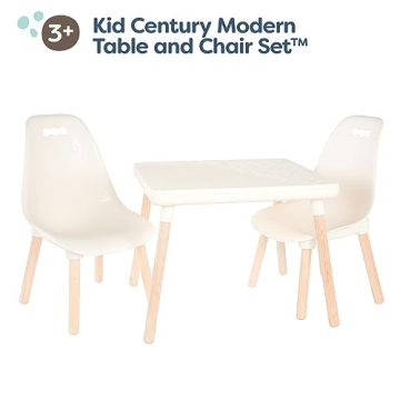 B. Toys Toddler Table & Chairs Set - Natural Wooden Legs