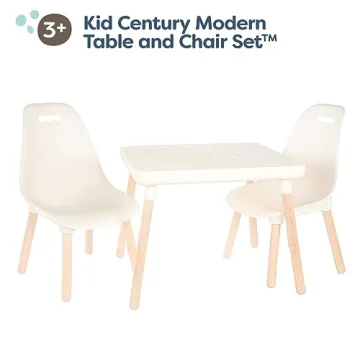 B. Toys Toddler Table & Chairs Set - Natural Wooden Legs