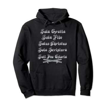 5 Solas Reformed Christian Men Theology Pullover Hoodie - Medieval Design
