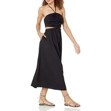 Stylish Brinda Cotton Cutout Halter Maxi Dress for Women