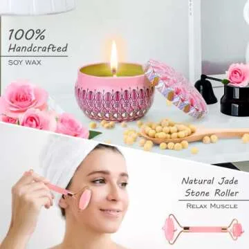 Baesan Birthday Gifts for Women - Fun Gifts Set - Funny Thank You Gifts Ideas for Her, Friend, BFF, Mom, Wife, Daughter, Sister, Aunt, Coworker - 12oz Tumbler and Jade Roller